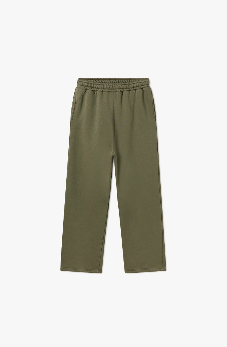 450 GSM 'ARMY OLIVE' STRAIGHT-LEG PANTS