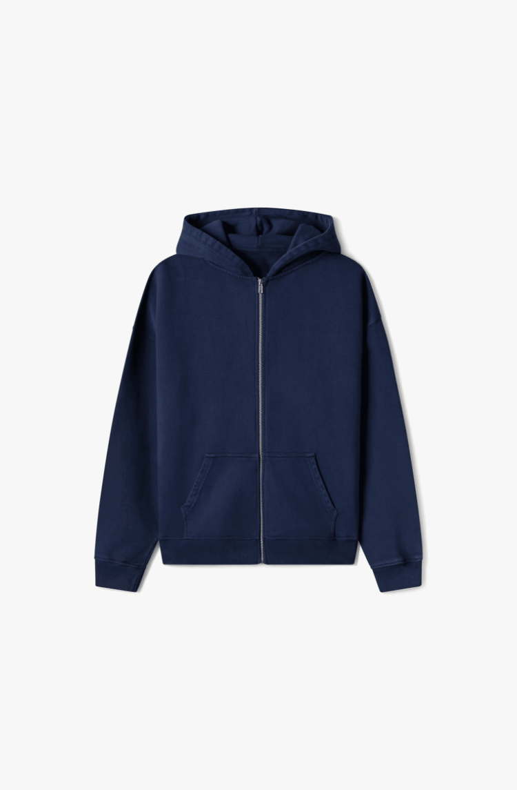 600 GSM 'NAVY BLUE' ZIPPER