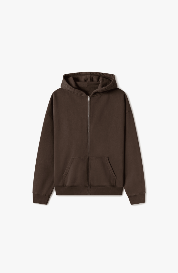 600 GSM 'DARK CHOCOLATE' ZIPPER