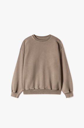 600 GSM 'VINTAGE TAUPE' CREWNECK