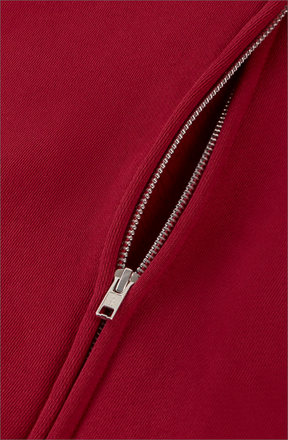 450 GSM 'DARK RED' ZIPPER